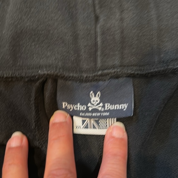 Psycho Bunny Black French Terry Fleece Sweats Shorts XXL men’s - Picture 2 of 9